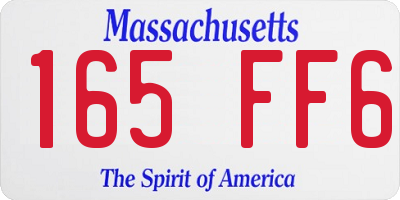 MA license plate 165FF6