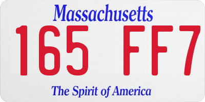 MA license plate 165FF7