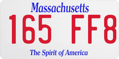 MA license plate 165FF8