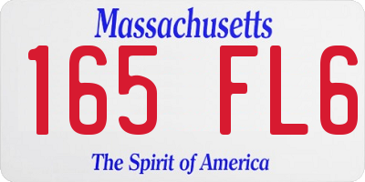 MA license plate 165FL6