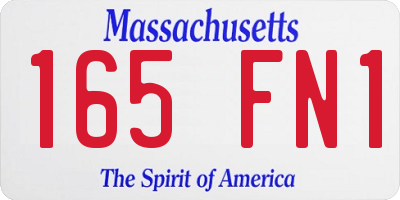 MA license plate 165FN1