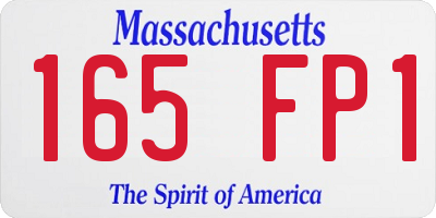 MA license plate 165FP1