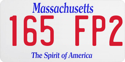 MA license plate 165FP2