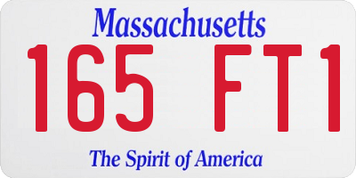MA license plate 165FT1
