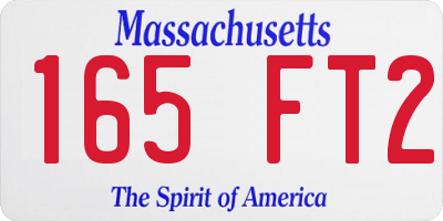 MA license plate 165FT2