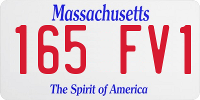 MA license plate 165FV1