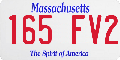 MA license plate 165FV2