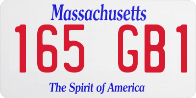 MA license plate 165GB1