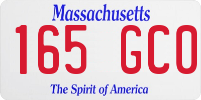 MA license plate 165GC0
