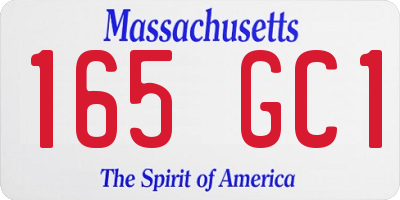 MA license plate 165GC1