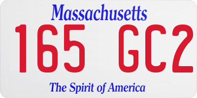 MA license plate 165GC2