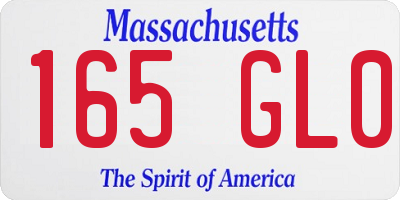 MA license plate 165GL0