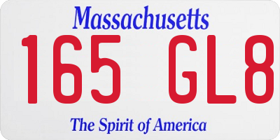 MA license plate 165GL8
