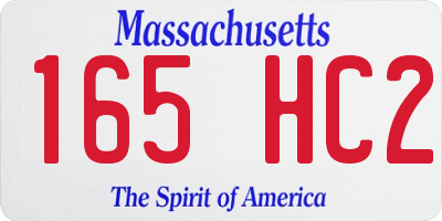 MA license plate 165HC2