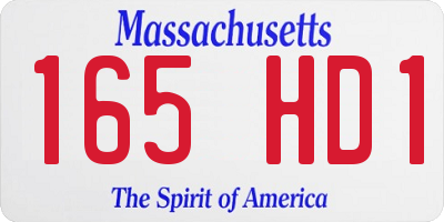 MA license plate 165HD1