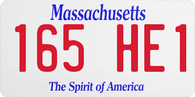 MA license plate 165HE1
