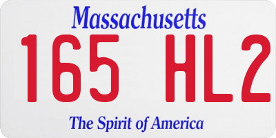 MA license plate 165HL2
