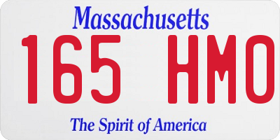 MA license plate 165HM0