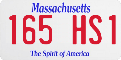 MA license plate 165HS1