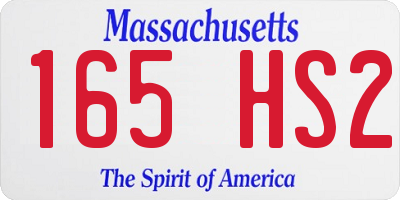 MA license plate 165HS2