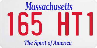 MA license plate 165HT1