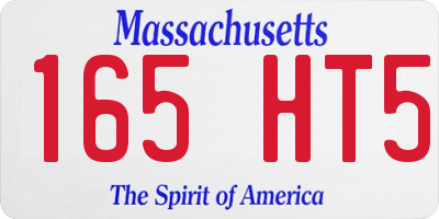 MA license plate 165HT5