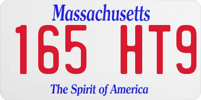 MA license plate 165HT9