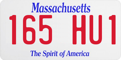 MA license plate 165HU1