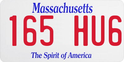 MA license plate 165HU6