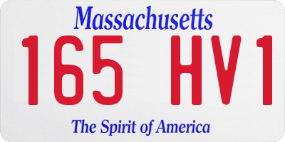 MA license plate 165HV1