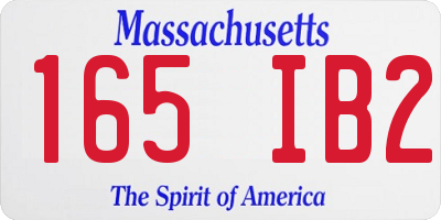 MA license plate 165IB2