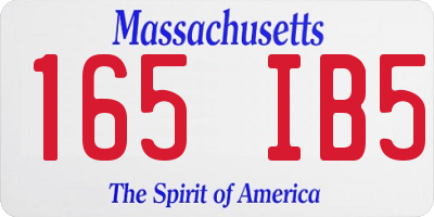 MA license plate 165IB5