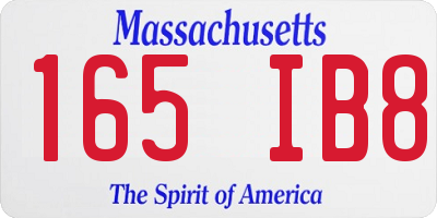 MA license plate 165IB8