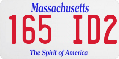 MA license plate 165ID2