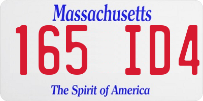 MA license plate 165ID4