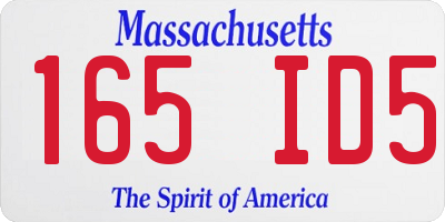 MA license plate 165ID5