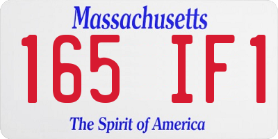 MA license plate 165IF1