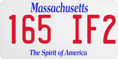 MA license plate 165IF2