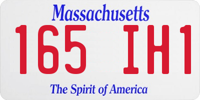 MA license plate 165IH1