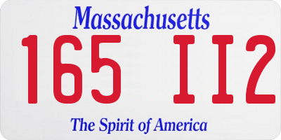 MA license plate 165II2