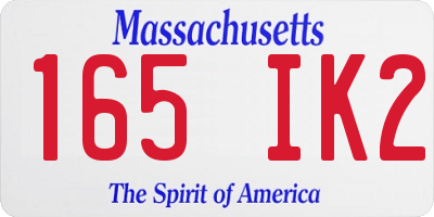 MA license plate 165IK2