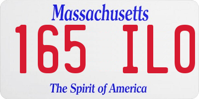 MA license plate 165IL0