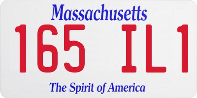 MA license plate 165IL1