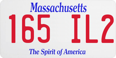 MA license plate 165IL2