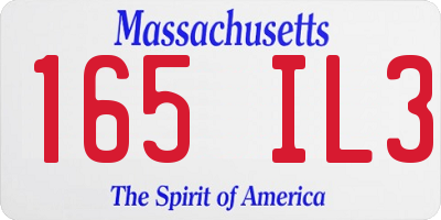 MA license plate 165IL3