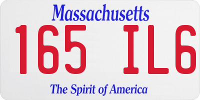 MA license plate 165IL6