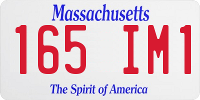 MA license plate 165IM1