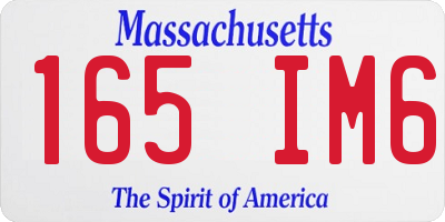 MA license plate 165IM6
