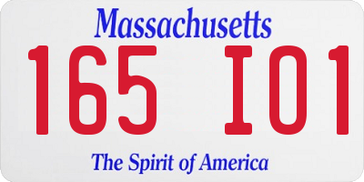 MA license plate 165IO1