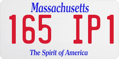 MA license plate 165IP1